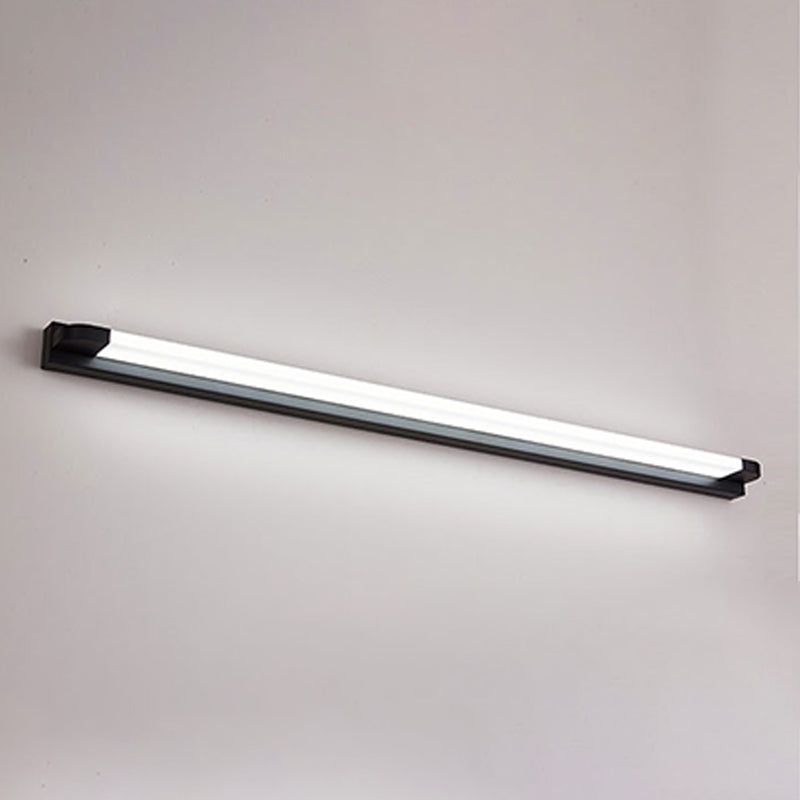 Metal Linear Shade Wall Sconce Modern Style 1-Light Mirror Wall Mount Light Fixture