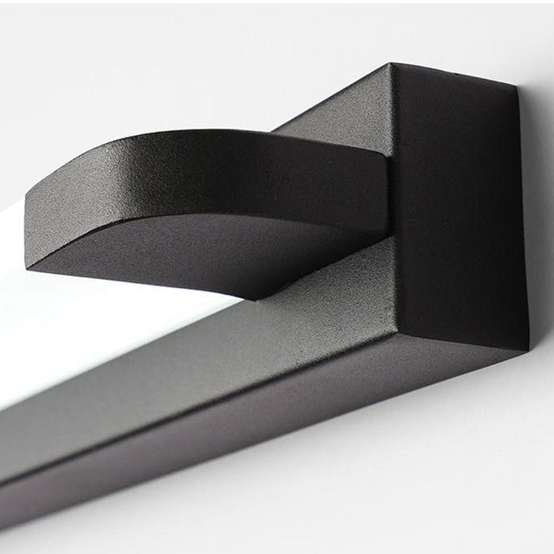 Metal Linear Shade Wall Sconce Modern Style 1-Light Mirror Wall Mount Light Fixture