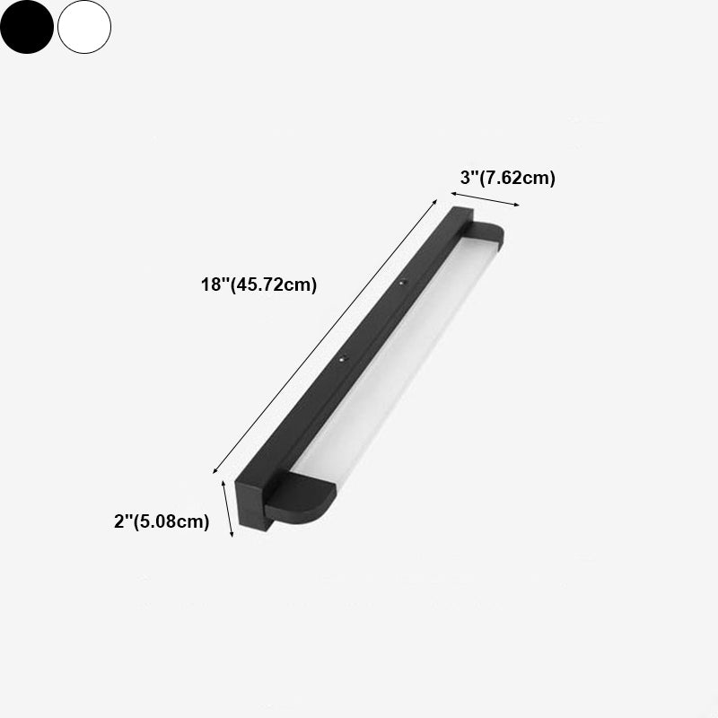 Metal Linear Shade Wall Sconce Modern Style 1-Light Mirror Wall Mount Light Fixture