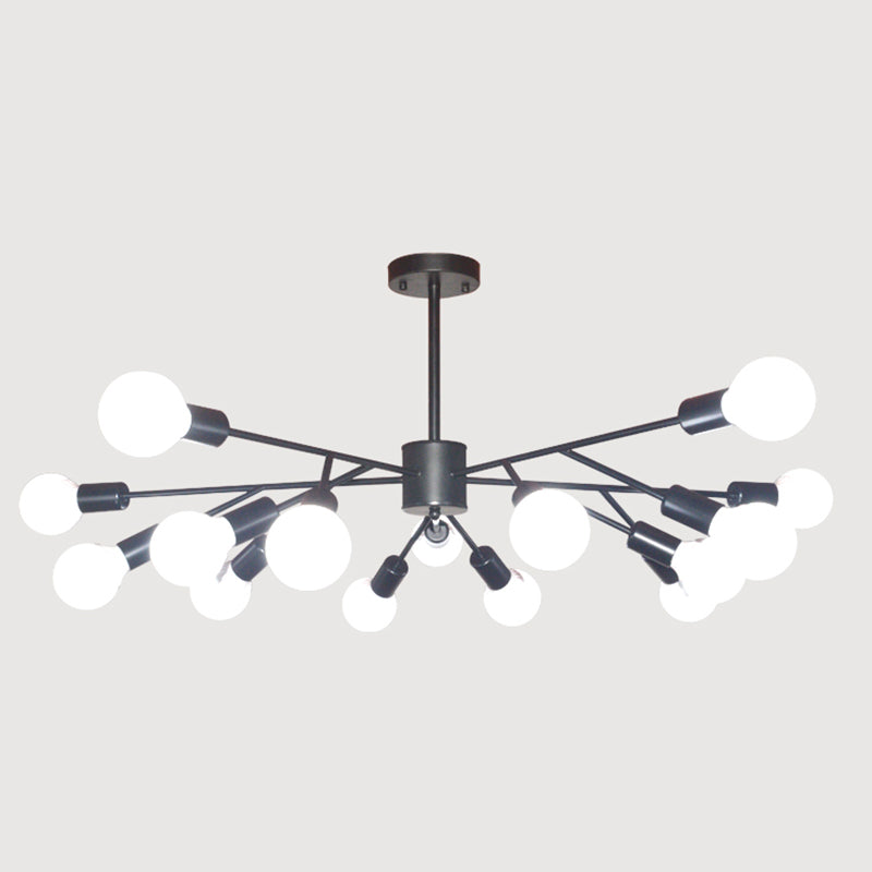 Radial Shape Chandelier Lights Industrial Style Metal Pendant Light Fixtures