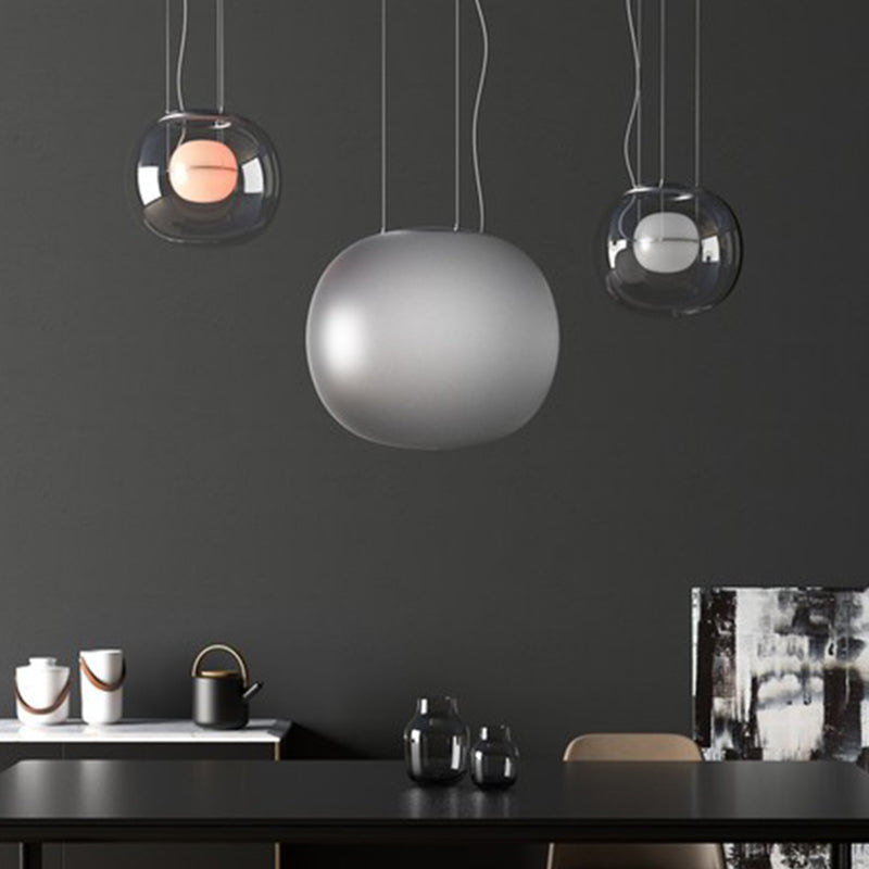 Nordic Glass Pendant Modern Dining Room Hanging Pendant Light with 1 Light
