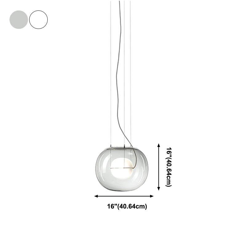 Nordic Glass Pendant Modern Dining Room Hanging Pendant Light with 1 Light