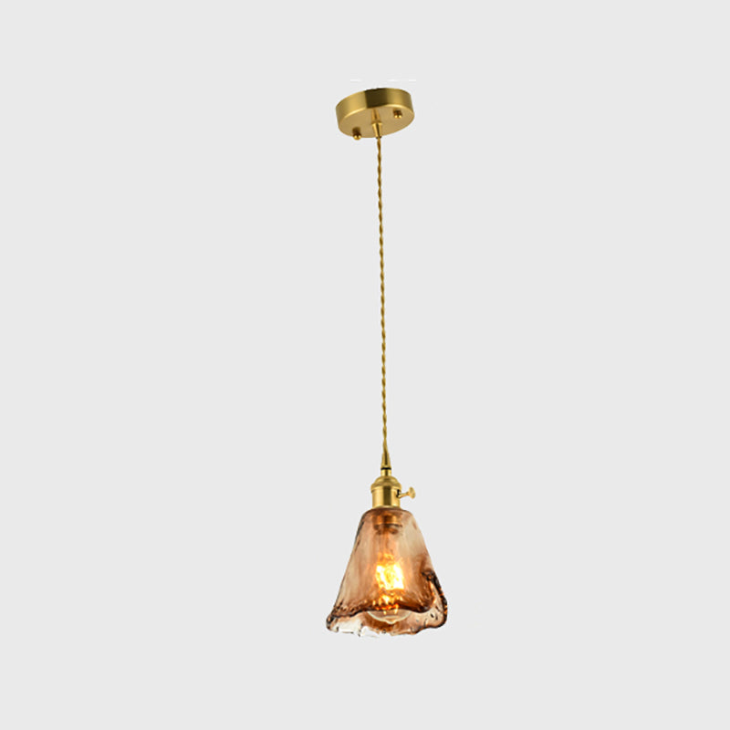 Industrial Glass Hanging Light Household Geometric Pendent Lighting for Living Room