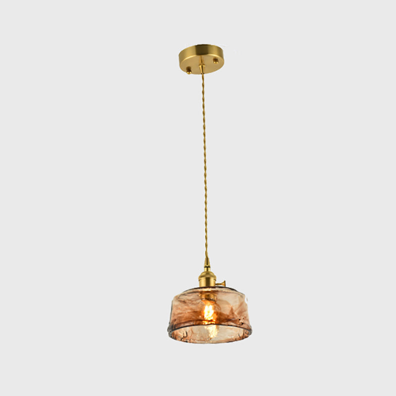 Industrial Glass Hanging Light Household Geometric Pendent Lighting for Living Room