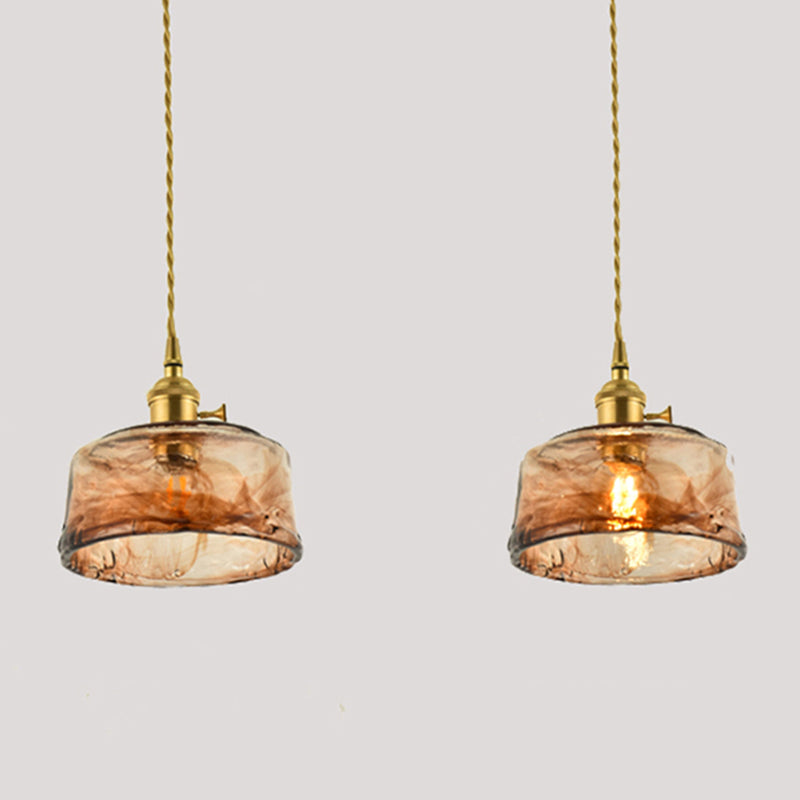 Industrial Glass Hanging Light Household Geometric Pendent Lighting for Living Room