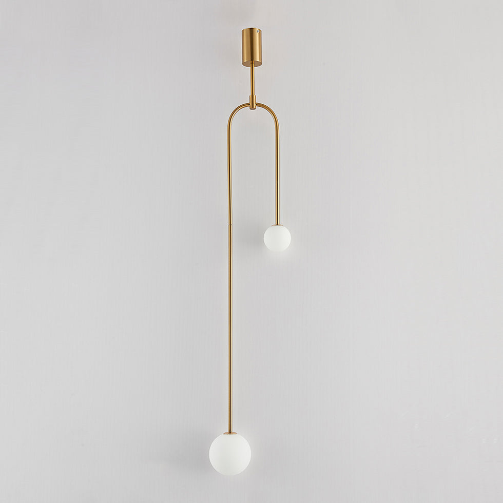 Glass Ball Shade Hanging Light Contemporary Pendent Lighting Fixture for Drawing Room