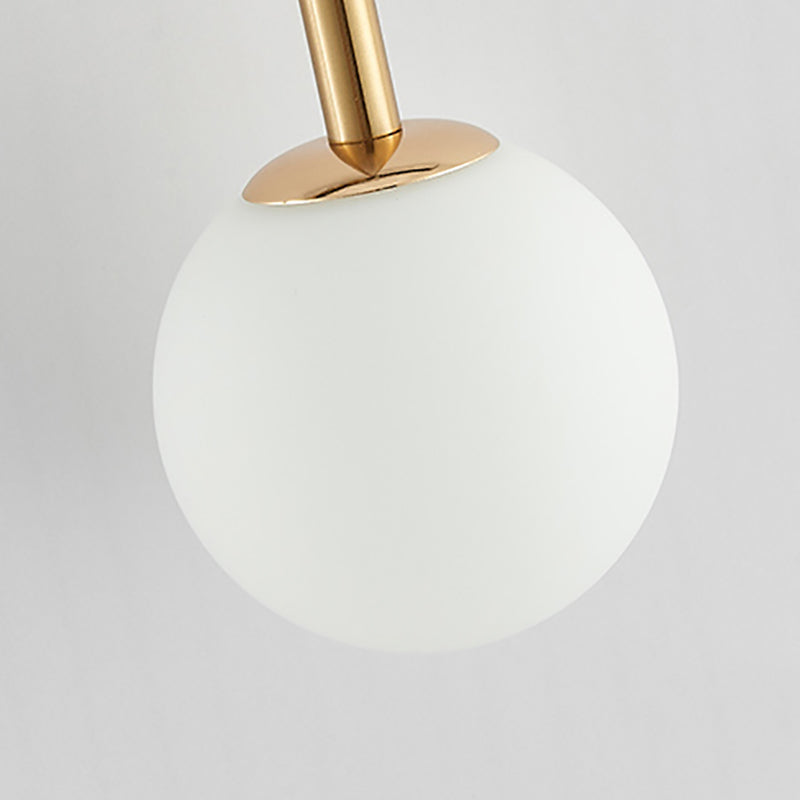 Glass Ball Shade Hanging Light Contemporary Pendent Lighting Fixture for Drawing Room