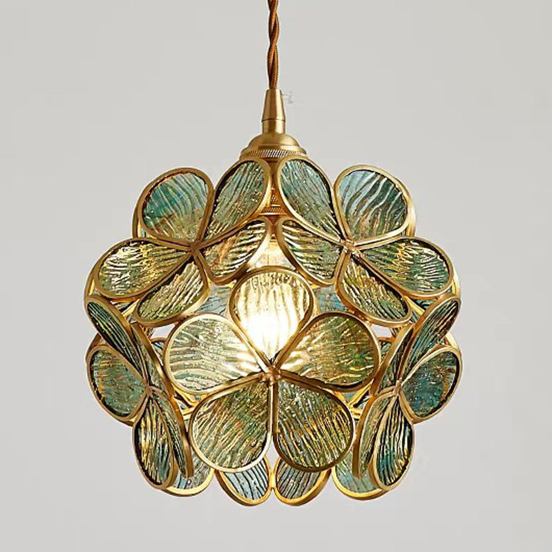 Modern Style Unique Shape Hanging Light Glass 1 Light Hanging Lamp for Bedroom