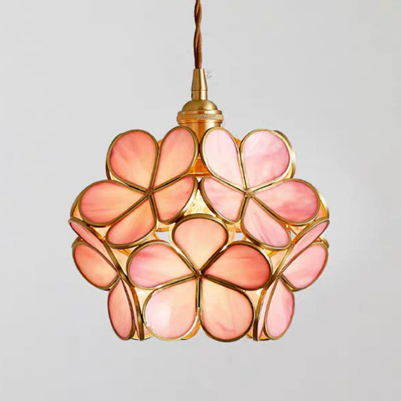 Modern Style Unique Shape Hanging Light Glass 1 Light Hanging Lamp for Bedroom