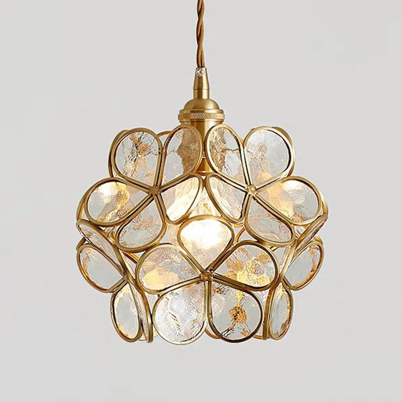 Modern Style Unique Shape Hanging Light Glass 1 Light Hanging Lamp for Bedroom