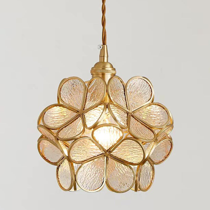 Modern Style Unique Shape Hanging Light Glass 1 Light Hanging Lamp for Bedroom