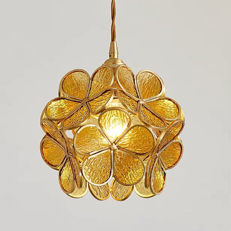 Modern Style Unique Shape Hanging Light Glass 1 Light Hanging Lamp for Bedroom