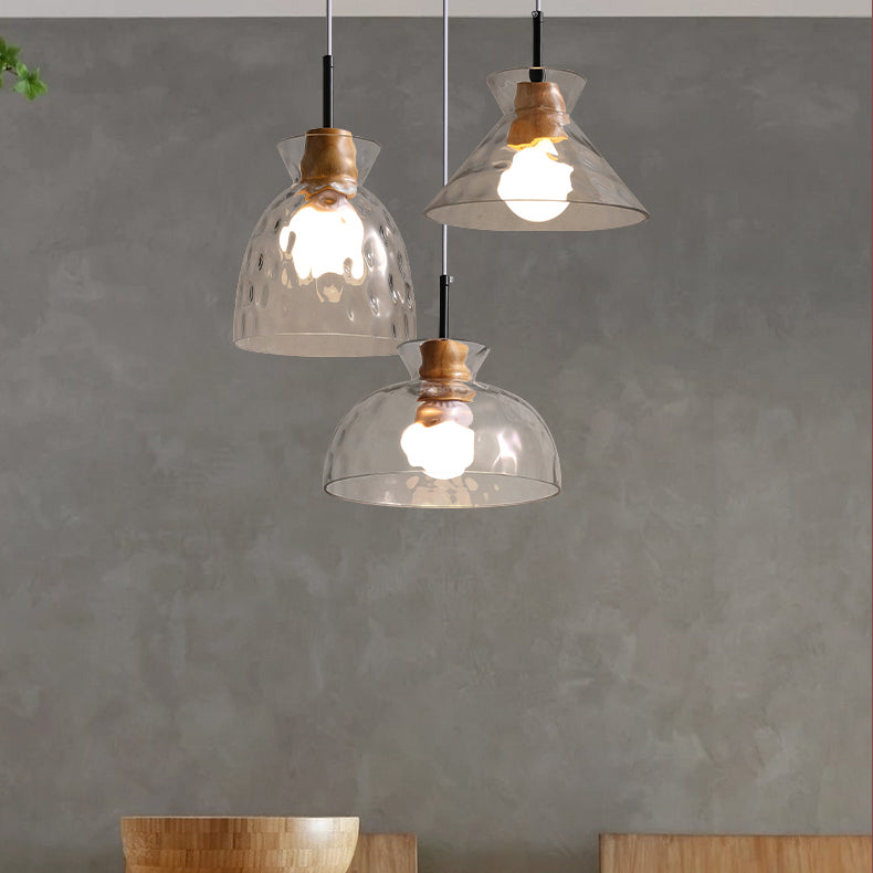 Geometric Shape Glass Hanging Light Modern Multi Lights Hanging Light Mounted Fixture