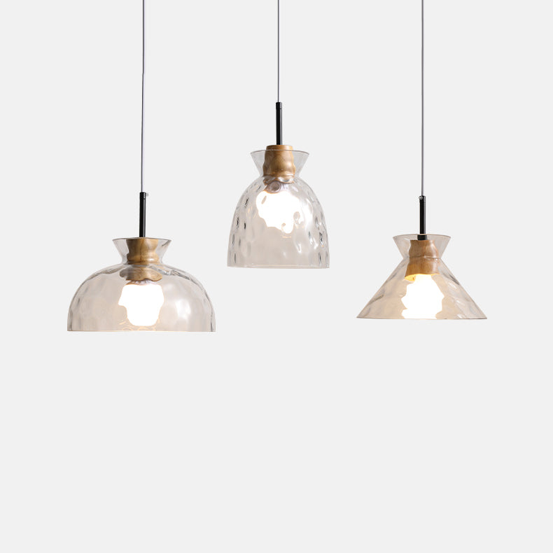 Geometric Shape Glass Hanging Light Modern Multi Lights Hanging Light Mounted Fixture