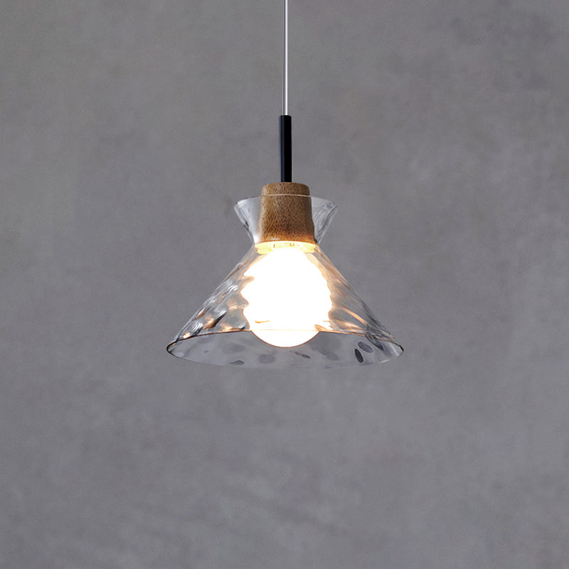 Geometric Shape Glass Hanging Light Modern Multi Lights Hanging Light Mounted Fixture