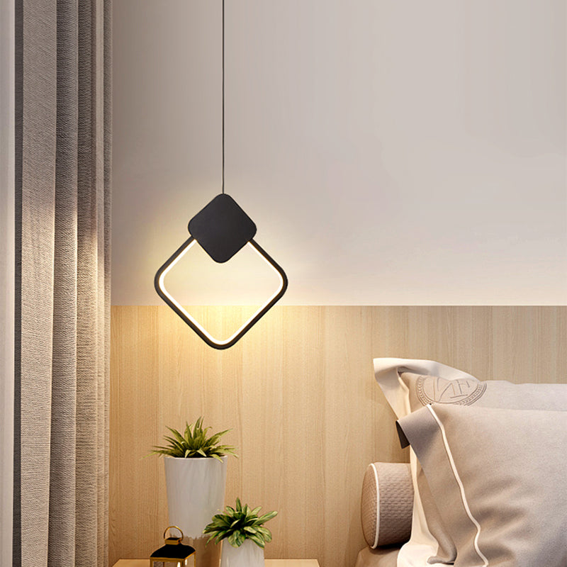 Geometric Shape Metal Hanging Light Modern Style 1 Light Hanging Light Mounted Fixture