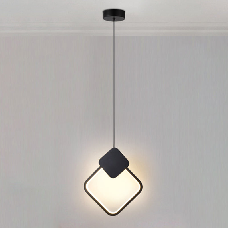 Geometric Shape Metal Hanging Light Modern Style 1 Light Hanging Light Mounted Fixture
