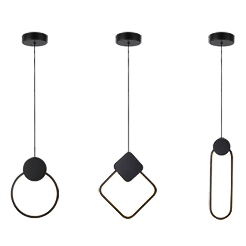 Geometric Shape Metal Hanging Light Modern Style 1 Light Hanging Light Mounted Fixture