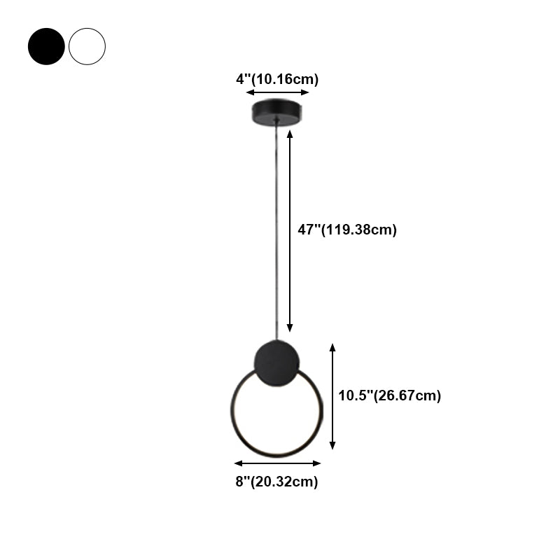 Geometric Shape Metal Hanging Light Modern Style 1 Light Hanging Light Mounted Fixture