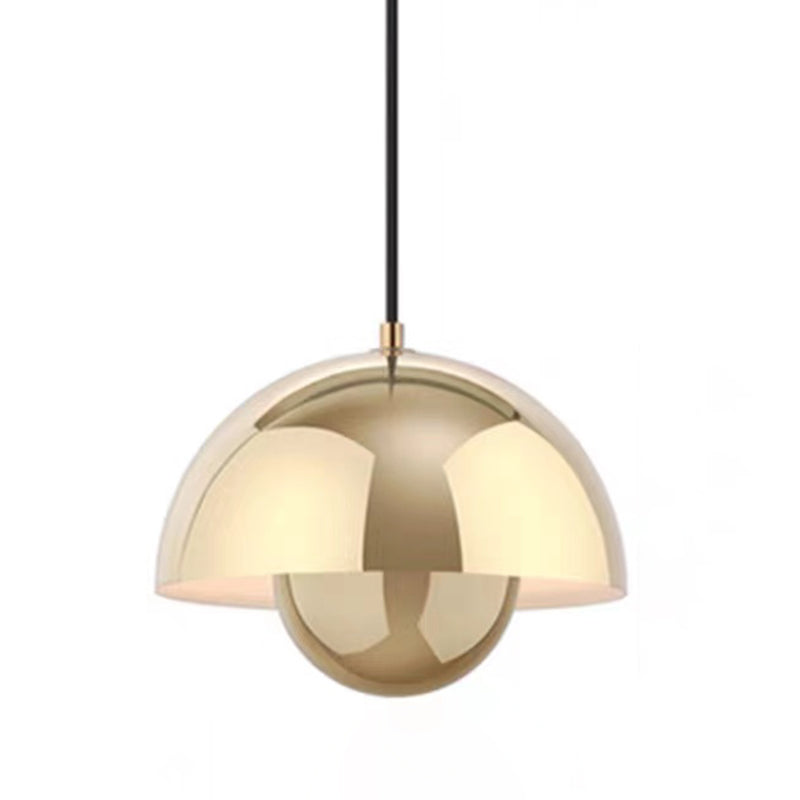 Round Shape Metal Hanging Light Nordic Macarons 1-Light Hanging Mounted Light