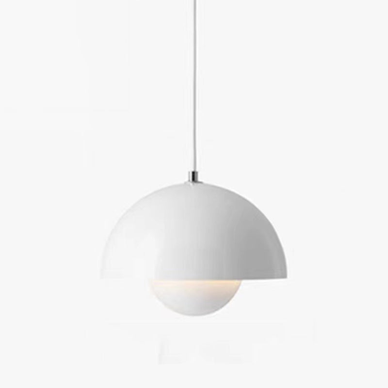 Round Shape Metal Hanging Light Nordic Macarons 1-Light Hanging Mounted Light