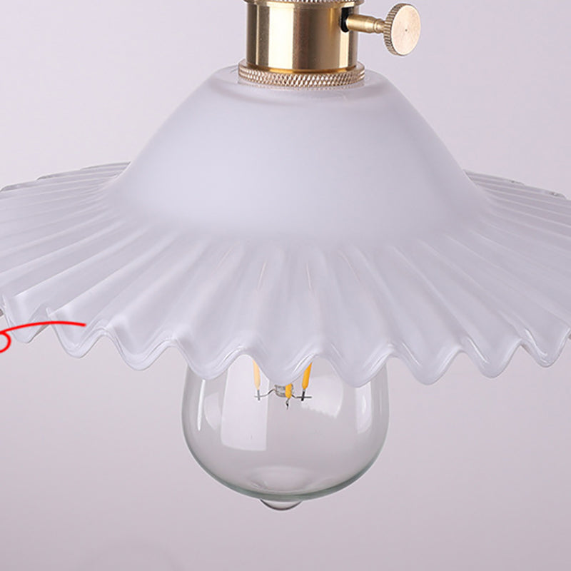1 lámparas de colgantes de vidrio de estilo industrial liviano de techo geométrico