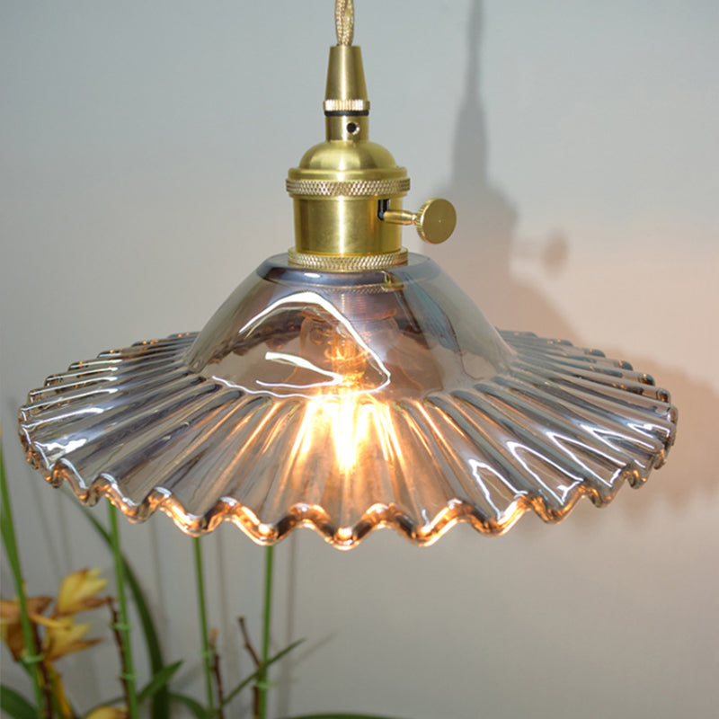 1 lámparas de colgantes de vidrio de estilo industrial liviano de techo geométrico