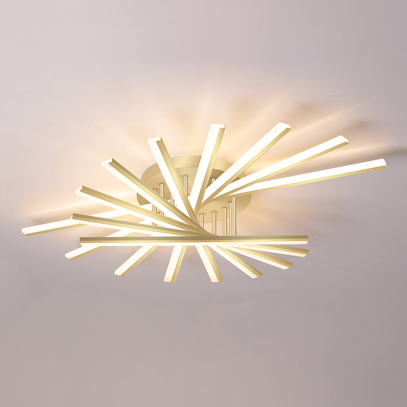 Luces de techo montados con rubor Sputnik LED Simplicidad de iluminación para dormitorio