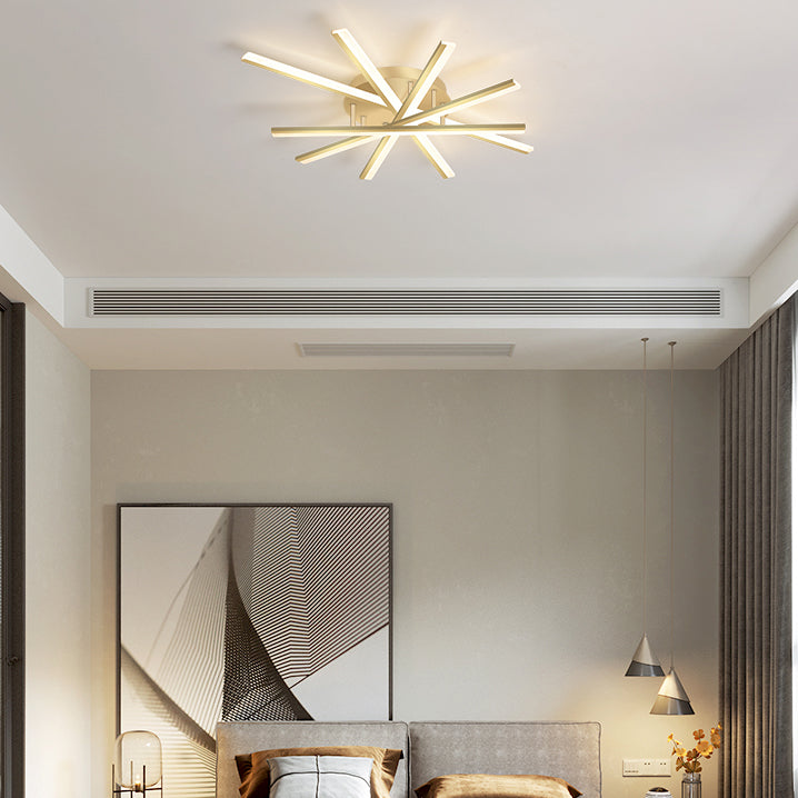 Luces de techo montados con rubor Sputnik LED Simplicidad de iluminación para dormitorio
