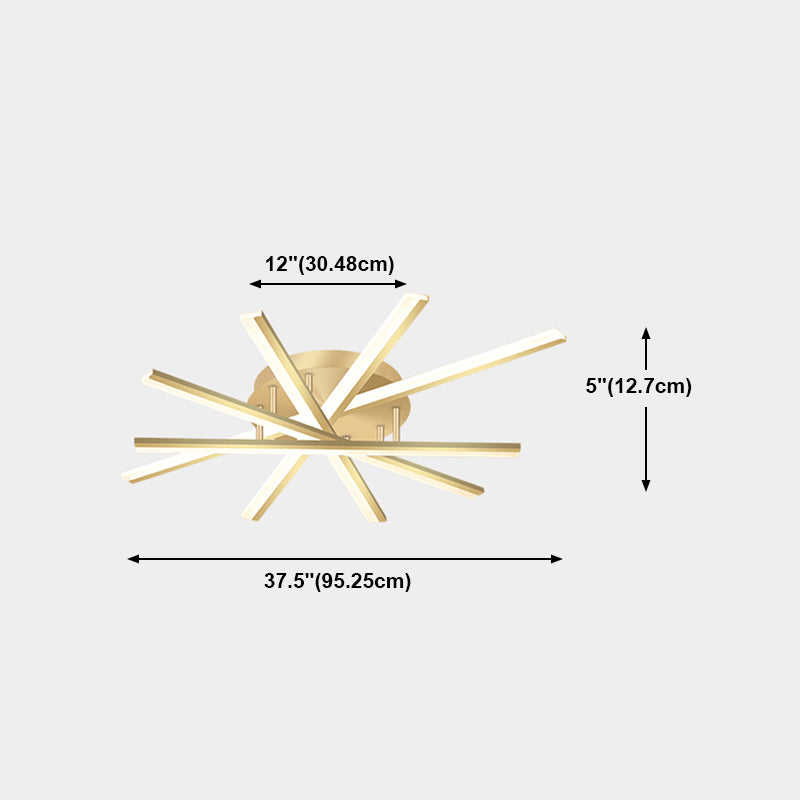 Luces de techo montados con rubor Sputnik LED Simplicidad de iluminación para dormitorio