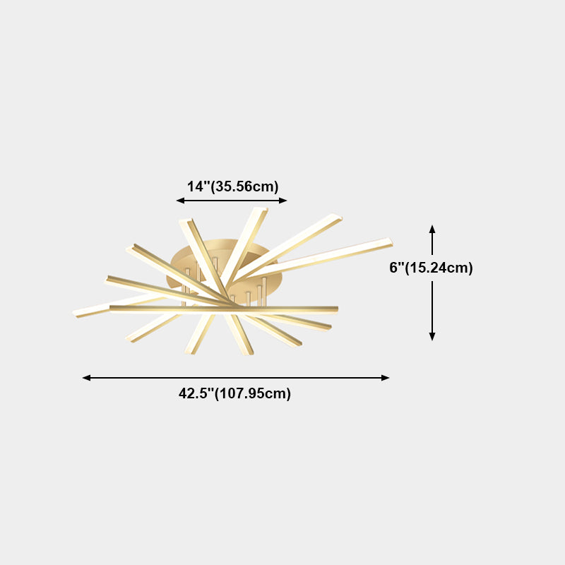 Luces de techo montados con rubor Sputnik LED Simplicidad de iluminación para dormitorio
