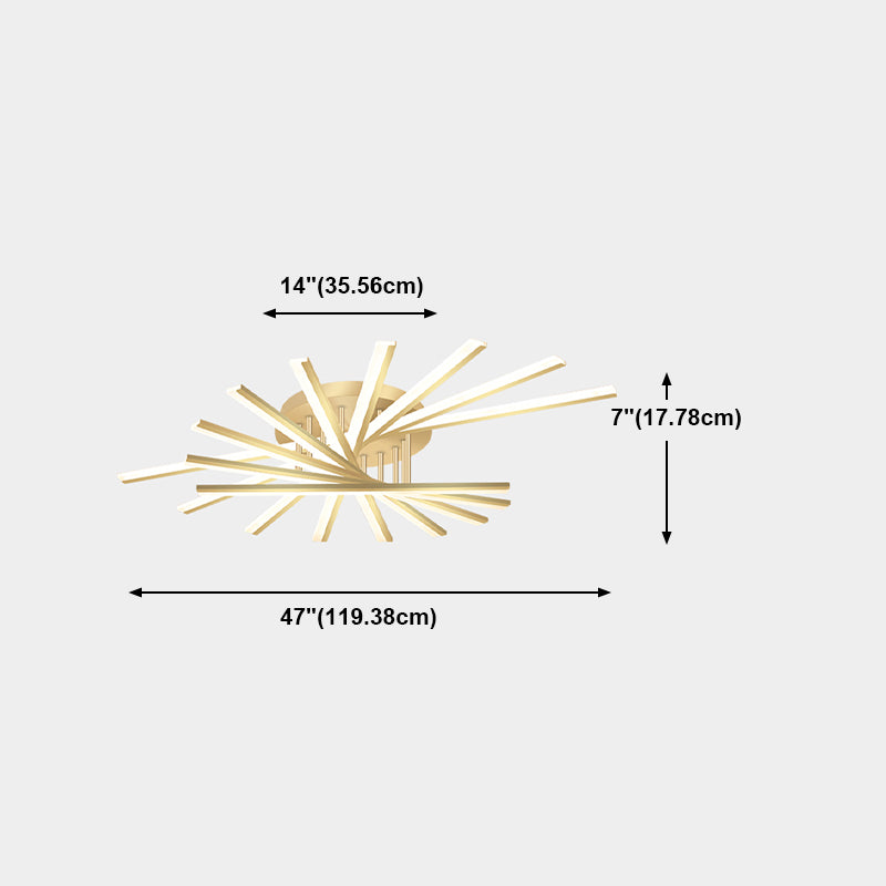 Luces de techo montados con rubor Sputnik LED Simplicidad de iluminación para dormitorio