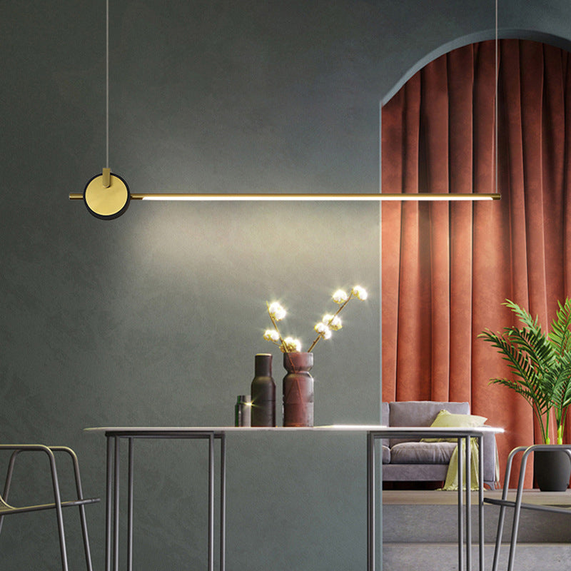 Stick geformte Anhängerlampe postmoderne Metall -Esszimmer LED Island Light