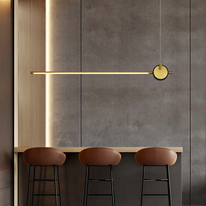 Stick geformte Anhängerlampe postmoderne Metall -Esszimmer LED Island Light