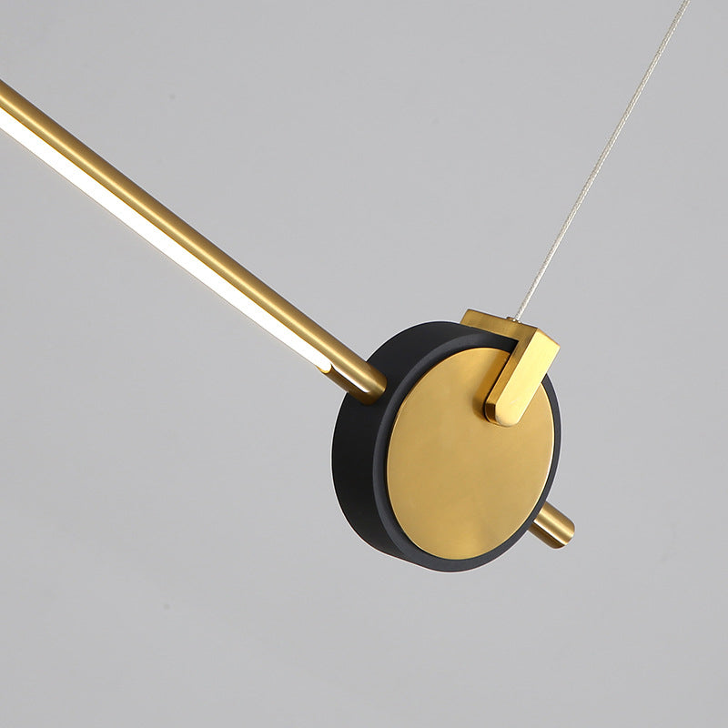 Stick geformte Anhängerlampe postmoderne Metall -Esszimmer LED Island Light