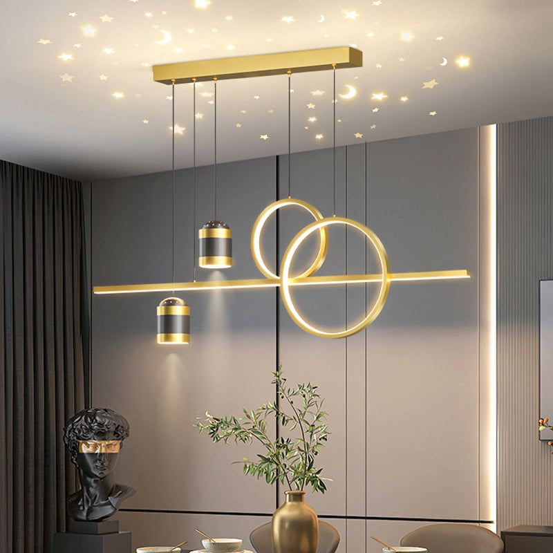 Speisesaal Star Projector Light Aluminium Postmoderne LED Island Leuchte