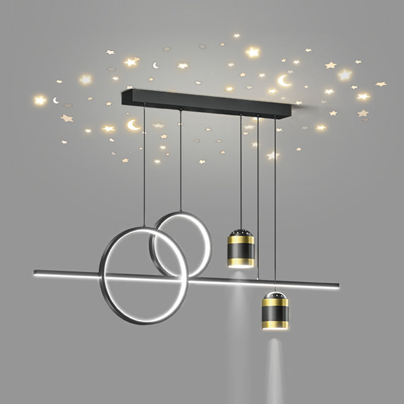 Speisesaal Star Projector Light Aluminium Postmoderne LED Island Leuchte