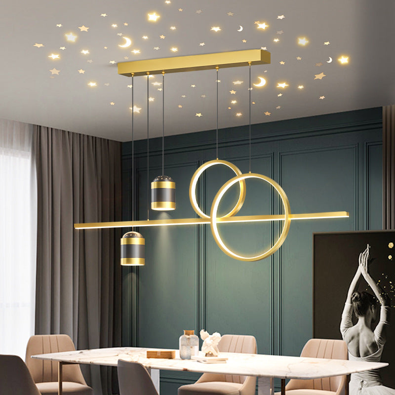 Speisesaal Star Projector Light Aluminium Postmoderne LED Island Leuchte