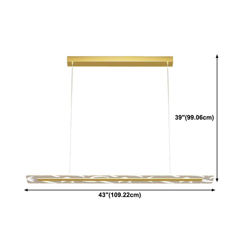 Federdruck Island Leuchte minimalistische Acryl -Esszimmer LED Hanging Light