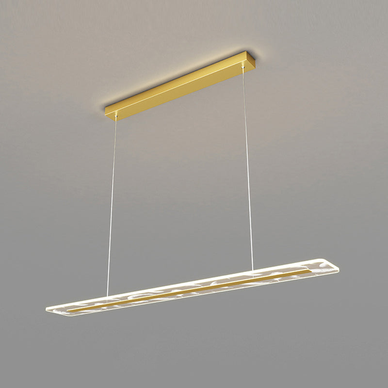 Federdruck Island Leuchte minimalistische Acryl -Esszimmer LED Hanging Light
