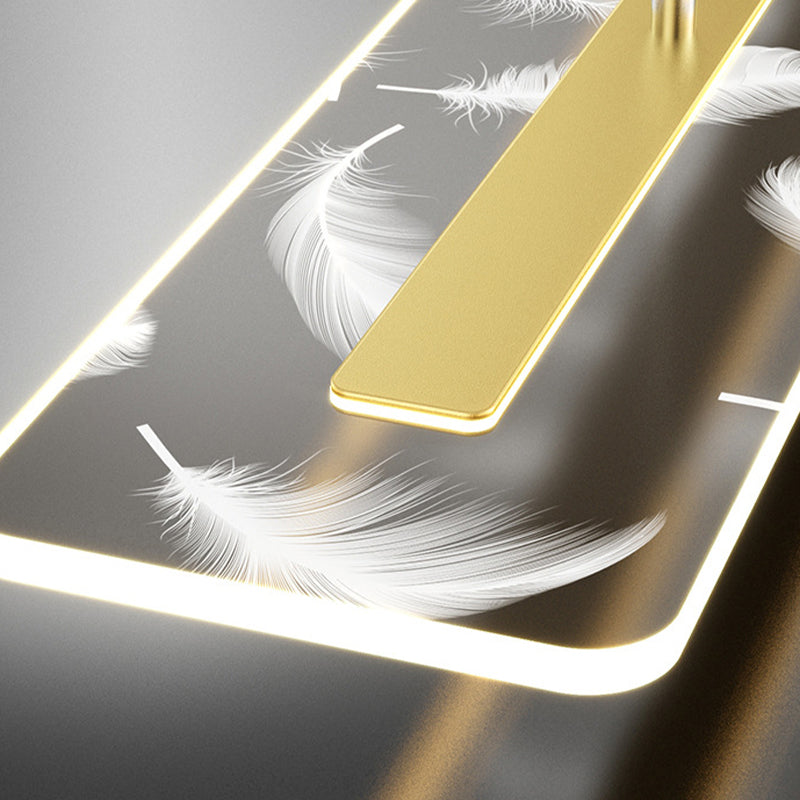 Federdruck Island Leuchte minimalistische Acryl -Esszimmer LED Hanging Light