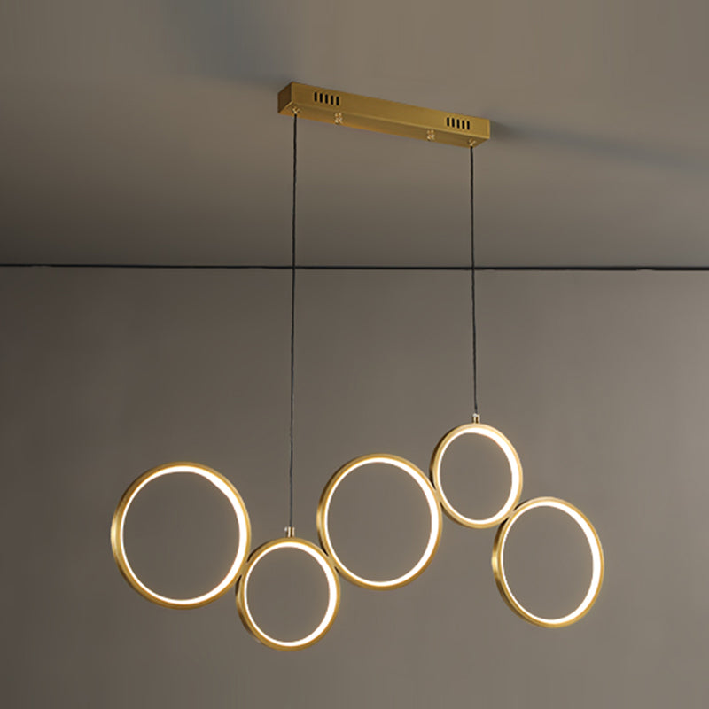 Circle Form Island Lichter moderner Metall 5-Licht-Inselbeleuchtung