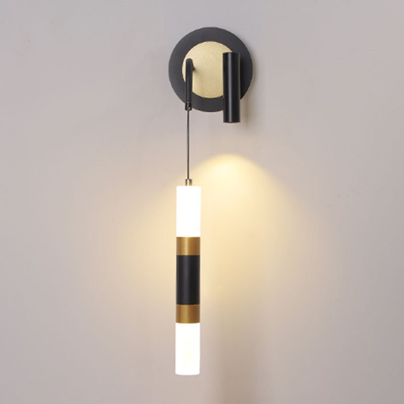 Modern Metal Wall Light Strip 2 Lights LED Reading Wall Sconce for Bedroom