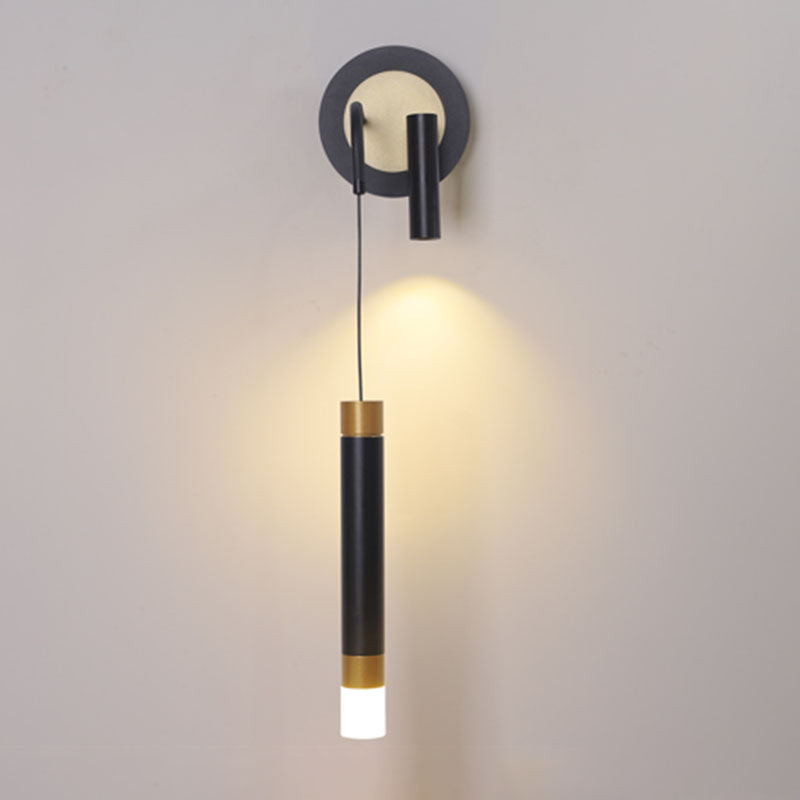 Modern Metal Wall Light Strip 2 Lights LED Reading Wall Sconce for Bedroom