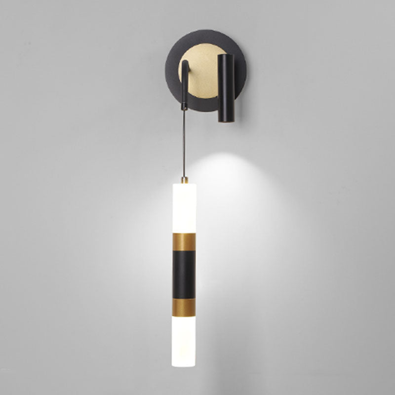 Modern Metal Wall Light Strip 2 Lights LED Reading Wall Sconce for Bedroom