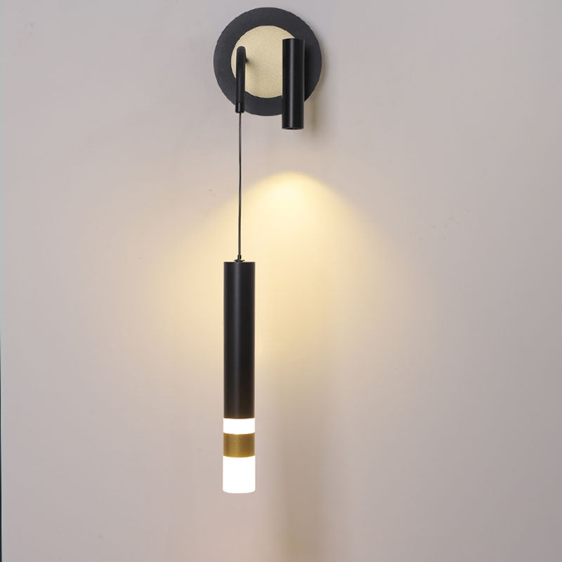 Modern Metal Wall Light Strip 2 Lights LED Reading Wall Sconce for Bedroom