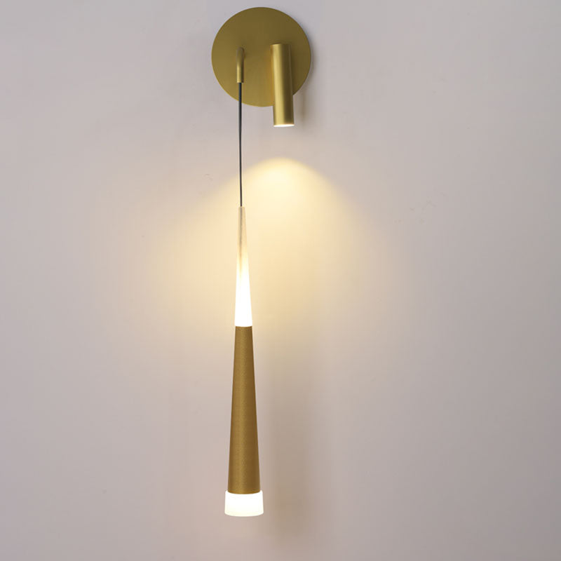 Modern Metal Wall Light Strip 2 Lights LED Reading Wall Sconce for Bedroom