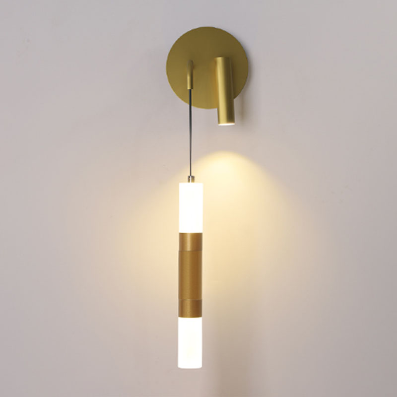 Modern Metal Wall Light Strip 2 Lights LED Reading Wall Sconce for Bedroom