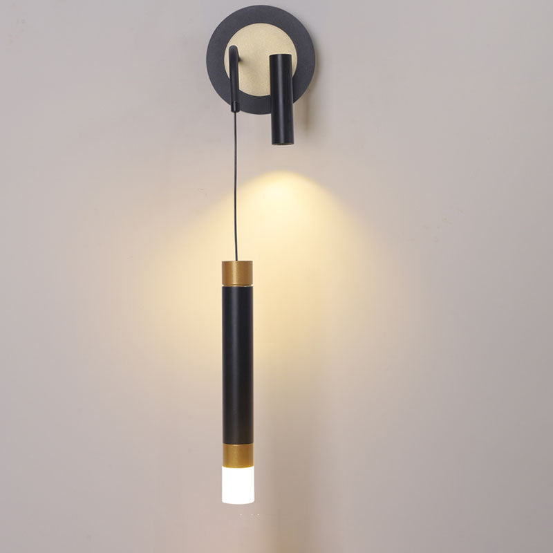 Modern Metal Wall Light Strip 2 Lights LED Reading Wall Sconce for Bedroom