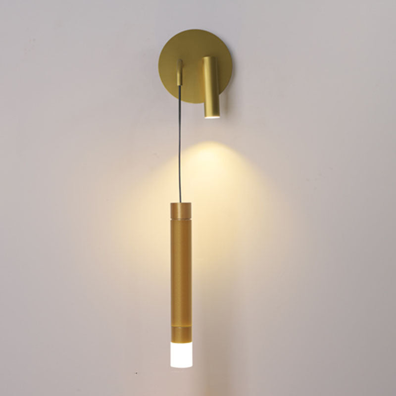 Modern Metal Wall Light Strip 2 Lights LED Reading Wall Sconce for Bedroom